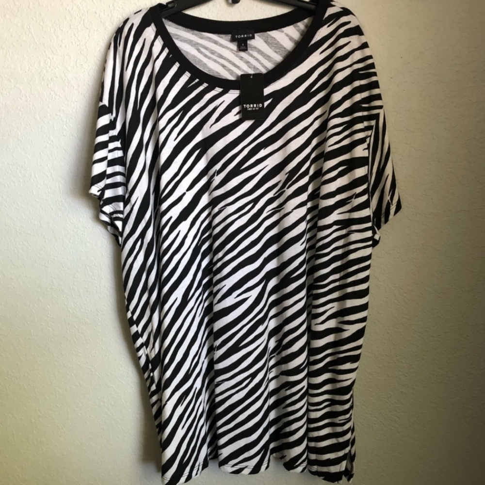 Torrid Zebra Print Relaxed Boyfriend Tee